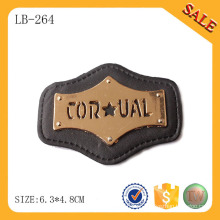 LB264 Patch de couro mais popular do faux, metal gravado da etiqueta do couro para as calças de brim / chapéu